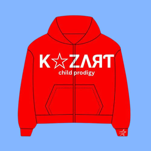 Red And White K☆ZART Child Prodigy Zip Up Jacket