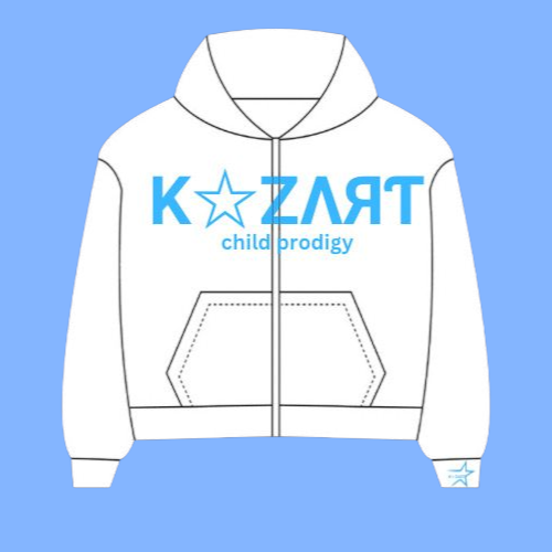 White And Blue K☆ZART Child Prodigy Zip Up Jacket