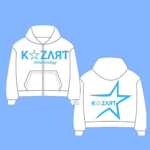 White And Blue K☆ZART Child Prodigy Zip Up Jacket